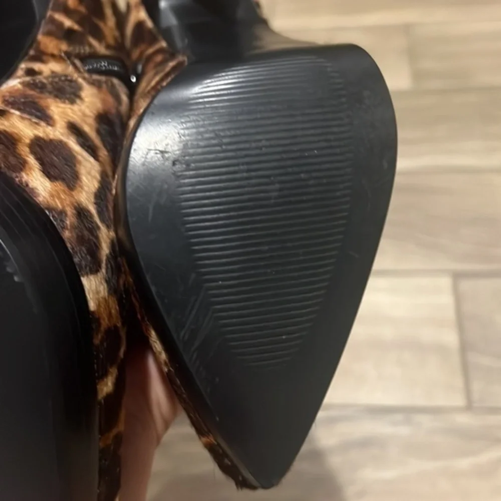Steve Madden Leopard Print Ankle Boots - Picture 9 of 14